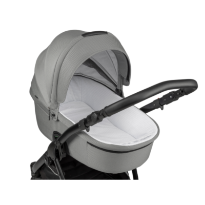 Fjordi Carry Cot Grey on Chassis