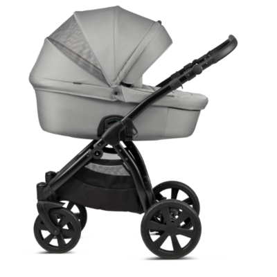 Fjordi Pram Grey Side Profile Extended Hood