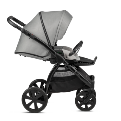 Fjordi Stroller Grey Side Profile Reclined