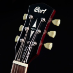 Cort CR250 Electric Guitar Dark Blue Burst Head Closeup