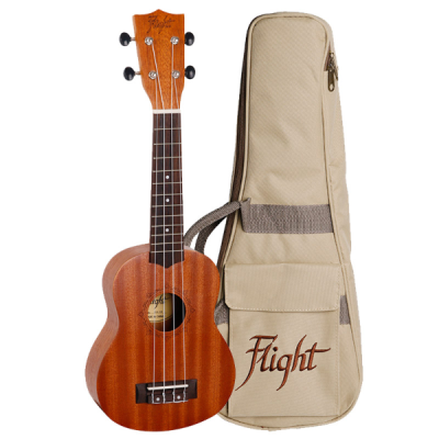 Flight ALMNUS310 Ukulele Front and Case