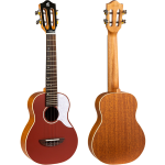 Flight Iris RD Concert Ukulele Red Front and Back